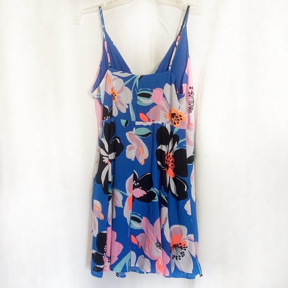 Express Blue and Pink Spaghetti Strap Mini Sundress - Picture 2 of 8
